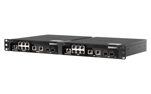 Image of QNAP QSW-M2106PR-2S2T-US 10-Port 10GbE PoE++ Managed Switch | Half-Width Rackmount, Layer 2, 2 x 10GbE SFP+, 2 x 10NBASE-T RJ45, 6 x 2.5GbE RJ45 Ports