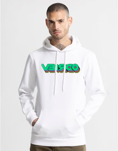 Image of Veirdo Cotton Poly Fleece Oversized Hooded Sweatshirt Baggy Fit Stylish Pocket Graphic Printed Hoodie for Men (Available in Sizes: S to 3XL)