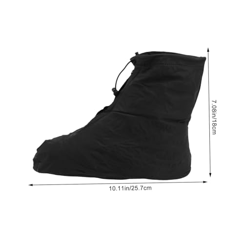 Cubrecalzados antideslizantes resistentes al desgaste para viaje y uso al aire libre, protectores impermeables ligeros para botas, para hombre y mujer, color negro miniatura 2
