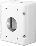 Hanwha Techwin SBP-300NBW Installation Back Box, White for use with SBP-300WM, SBP-300WM1, SBP-300KM, SBP-300P, SBP-300WMW, SBP-300WMW1, SBP-300KMW and SBP-300PMW Wall Mounts