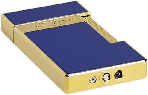 Encendedor S.T. Dupont Slimmy Azul y Dorado miniatura 4