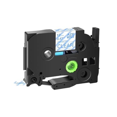 �݊���������܂���TZ�ATZe-231/241/251 ���x���e�[�v�A12mm ���n�ɍ��AP-Touch PT-1000 PT-D400 �v�����^�ɑΉ�(Blue on Clear,12mm)