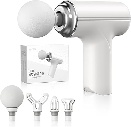 Shakuntala Creation Deep Tissue Gun Massager for Pain Relight - 20W cool motor, 4 massage head and multiple speed mode | Rebratives, lighter and portable massage for the use of neck, legs and travel Shakuntala Creation Deep Tissue Gun Massager for Pain Relight - 20W cool motor, 4 massage head and multiple speed mode | Rebratives, lighter and portable massage for the use of neck, legs and travel