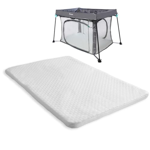 Image of hiccapop Pack and Play Mattress Pad for (38"x26"x1.5"), Playpen Pad, Playard Mattress for Pack and Play, Pack N Play Mattress Topper with Washable Cover, 1.5" Thick
