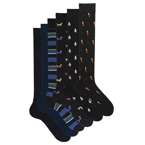 Chaussettes longues homme en coton chaud de qualité - Pack de 6 paires