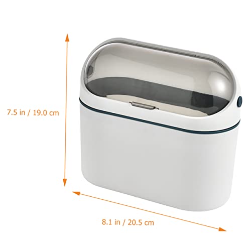 Caneca de basura rectangular para pared en plástico azul oscuro miniatura 7