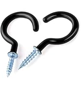 WKTRSM 30 Stück Schraubhaken Deckenhaken mit Schützende Kunststoffabdeckung Schwarz