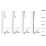 4 PCS RV Side Curtain Hold Down, RV Curtain Clips, Plastic Camping Curtain Track Clips with Screws, RV Curtain Retainer for Inside RV Windows, RV Accessories Hardware