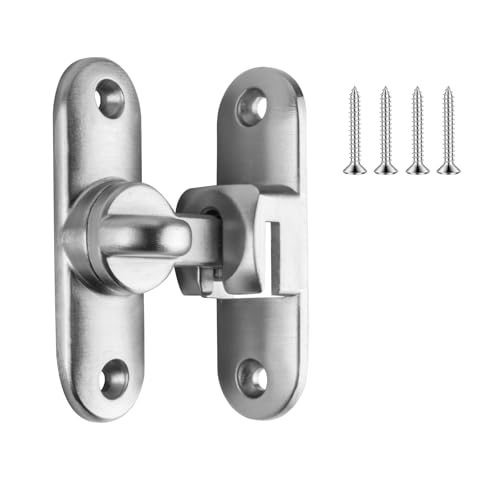 Pestillo Puerta Corredera Interior Exterior, Cerradura de Puerta Corredera, Cerrojo Puerta Interior, Cerradura Puerta Corredera 90/180 Grados, Cerrojos y Pestillos para Puertas de Madera Cocinas