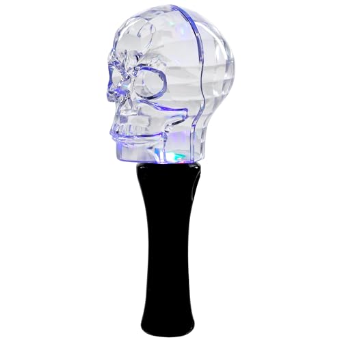 Image of LED Lighted Multi-Function Halloween Skull Light - 9 inch - Multicolor Lights