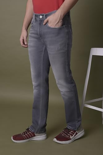Image of i'sol Men's Stylish Straight Fit Cotton Blend Stretchable Jeans
