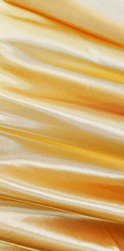 Tektrum 90 INCH Round Silky Satin Tablecloth - Premium Fabric (Gold) - Thumbnail 4