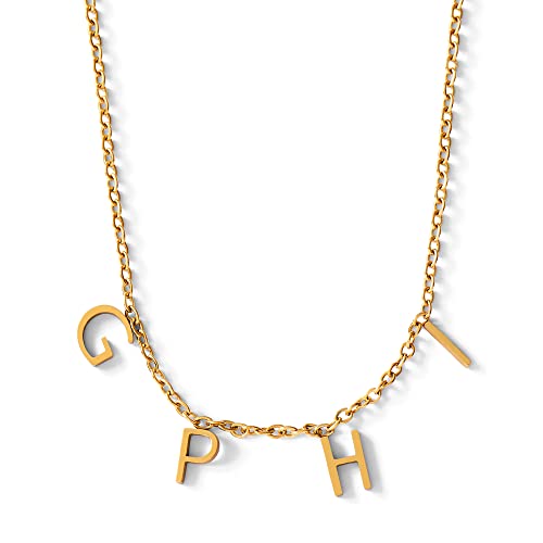 Sorority Shop Gamma Phi Beta Necklace — GPB Name Necklace, 18K Gold Plated Sorority Gifts Necklace, Long-Lasting Gamma Phi Beta Gifts for Women