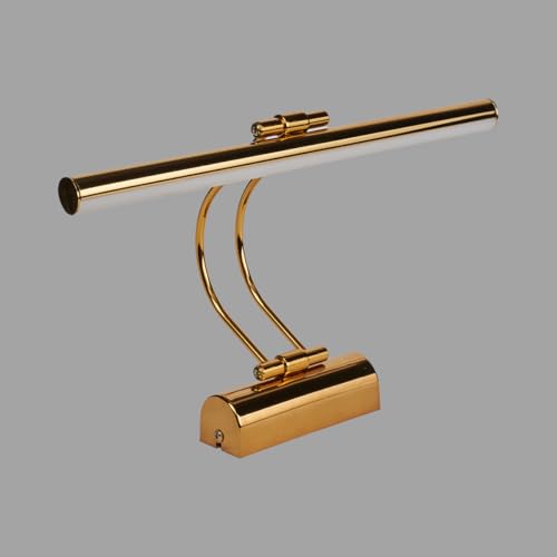 35 Cm Elektrikli 4000k Soft Beyaz Enerji Tasarruflu Flüt Led Aplik Banyo Tablo Çalışma Masası Duvar Sanat Eseri Ayna Dekoratif ve Modern Aydınlatma Gümüş (Krom) Renk (Gold)