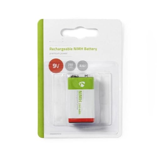 Batería Recargable de 9V 250mAh, tecnología HQ, duración de 6 Horas, Ideal para Dispositivos electrónicos y proyectos de Bricolaje.