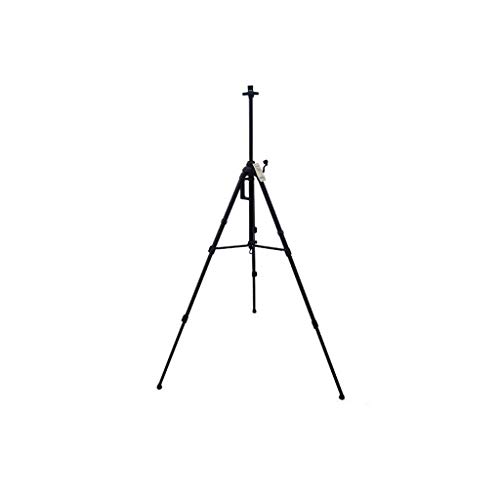 Cavalletto in Alluminio, cavalletto Pieghevole Portatile da Esterno per artisti, Regolabile da 60 a 160 cm, Nero