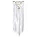 SWACC 7 Pcs Full Head Party Highlights Clip on in Hair Extensions Colored Hair Streak Synthetic Hairpieces (22-Inch Straight, White)
