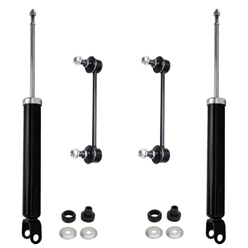 Image of Detroit Axle - Rear Shock Absorbers Sway Bars for 2007-2010 Hyundai Elantra 2008 2009, 2 Shock Absorbers Assembly, 2 Sway Bar Links Replacement