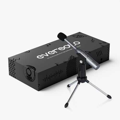 Image of EVERSOLO EM-01 Measurement Microphone,Omnidirectional Calibrated Microphone, for Measurement REW, Dirac&More, Acoustic Calibration, Home Recording, Online Meetings, Live Streaming,