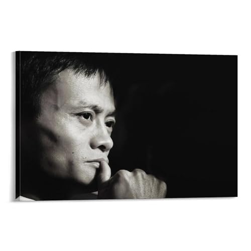 Poster Jack Ma 3 œuvres d'art impression sur toile décoration d'intérieur en taille 20x30 cm