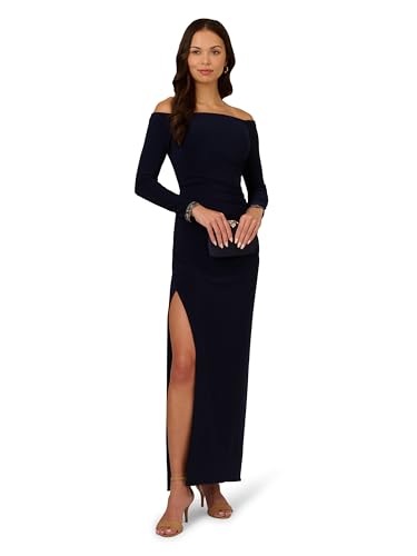 Adrianna Papell Women's Off Shoulder Jersey Dress4