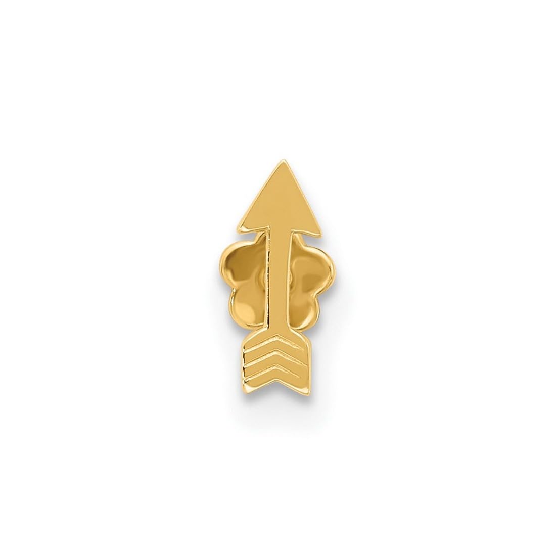 14 Karat Gold, 18 Gauge, polierter Pfeilknorpel, Körperschmuck, 8,7 mm lang, Schmuck für Damen, One Size, Metall Metall Edelmetall, Kein Edelstein