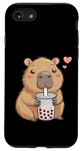 Süßer Capybara Boba Kawaii Anime Capybara trinkt Bubble Tea Hülle für iPhone SE (2020) / 7 / 8 Süßer Capybara Boba Kawaii Anime Capybara trinkt Bubble Tea Hülle für iPhone SE (2020) / 7 / 8
