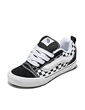 Vans Kids' Knu Skool Shoe | '90s Retro Puffy Low-Top Fashion Sneakers for Boys & Girls, Checkerboard Black/True White, 11.5