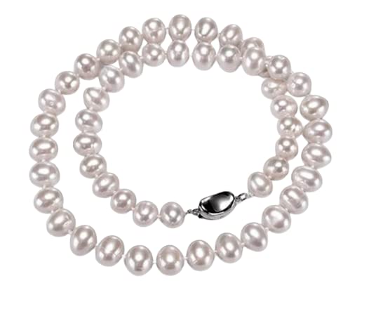 GenericRDESIGN South Sea White Pearl Necklace Original Certified 54 Bead Sacha Moti Mala Exclusive Freshwater Pearl Necklace Set 10mm White Pearl Choker Bride Necklace For Wedding Gift पर्ल नेकलेस सेट