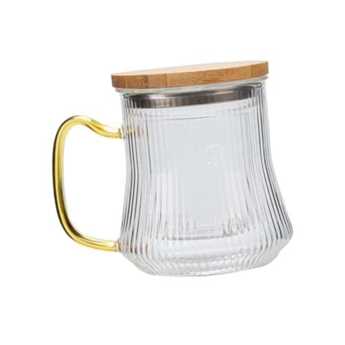 Alipis 1Juego Taza Vidrio Resistente Calor y Bebidas Frías Moderno Uso Casa y Oficina Capacidad