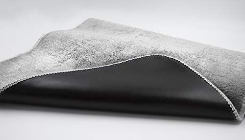 GEMITEX Merino Rug 50 x 80 Blue Ultra Absorbent, Polyester, Light Grey