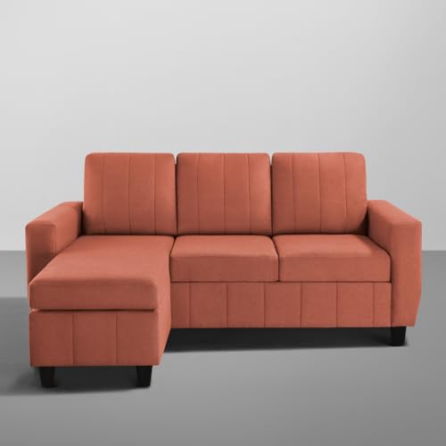Image of Sleepyhead Bae Designed by Duroflex - Interchangeable L Shape Sofa Set |Modular Rearrangeable Lounger |Space-Saving, Comfortable & Easy-Maintenance Sofa For Living Room |3 Year Warranty - Ember Orange