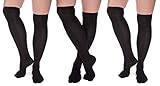 Assorted V-Toe Flip Flop Tabi Socks 1 Over The Knee, 2 Crew - 3 Pairs