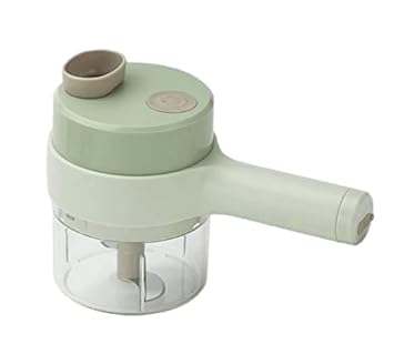 Drumstone 4 in 1 Electric Handheld Cooking Hammer Vegetable Cutter Set Food Chopper Multifunction Vegetable Fruit Slicer,for Garlic Pepper Chili Onion Celery Ginger Meat with Brush-2 Years Warranty
