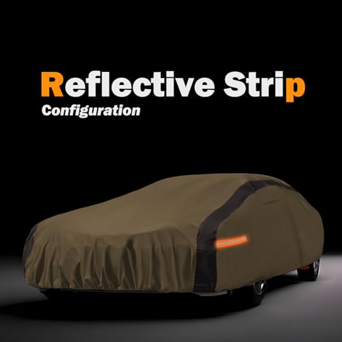 FSGRICH Car Cover Waterproof All Weather Compatible with Jeep Grand Cherokee, Outdoor Anti-UV Sun Rain Protection Full Exterior Cover