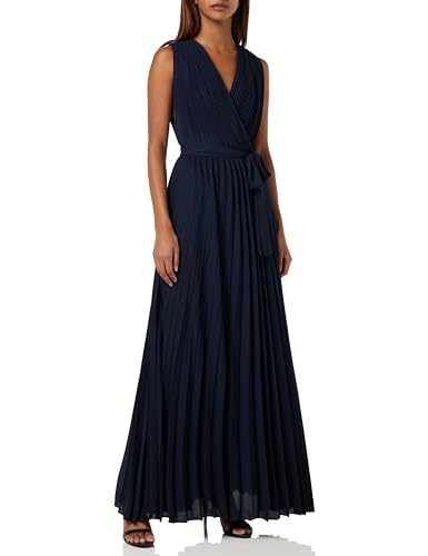 Gina Bacconi Maxi Dress with Pleat Skirt Vestido de cóctel, Navy, S para Mujer