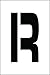 NMC National Marker Corp. PMC4-R Stencil, Letter R, 4 Inch