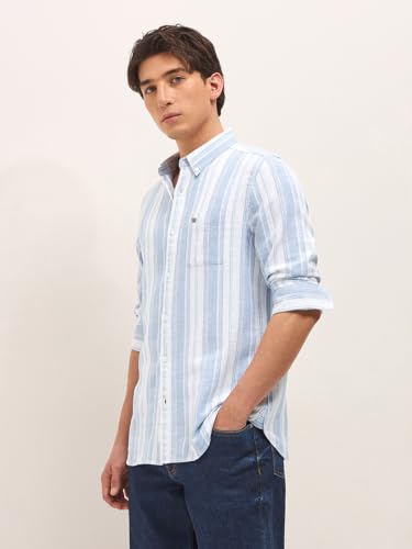 Image of THE Bear House Men's Striped Slim Fit Shirt