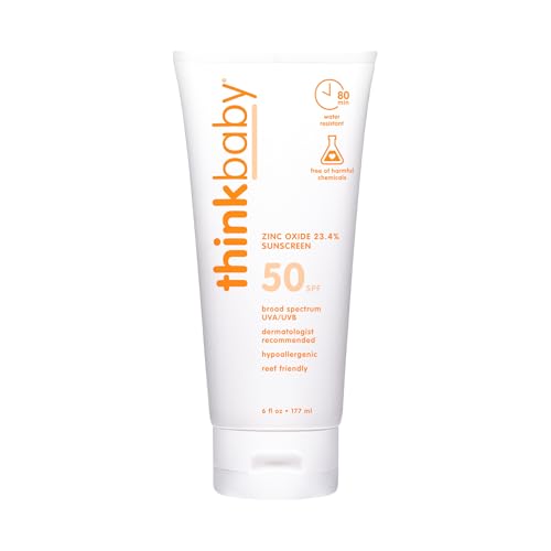 Thinkbaby SPF 50+ Baby Sunscreen, 6 Oz. – Safe,...