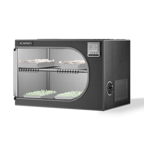 AC Infinity CLOUDLAB Advance Propagation Grow Tent, 24'x24'x36' with Support CFM Bars and Shelf Racks, 2000D Diamond Mylar Canvas, for Germination, Cloning, Mushrooms, Early Indoor Plant Growing