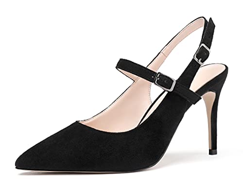 SAMMITOP Women's Pointed Toe Mary Jane Pumps Slingback High Heel Dress Shoes