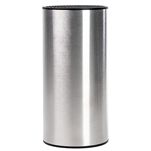 Coninx Bloc Couteaux vide universel, Blocs Porte Couteau en Acier Inoxydable, Porte-couteaux en Inox, Accessoires Rangement Ustensiles Cuisine, Moderne &...