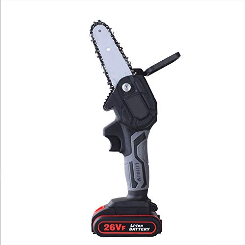 26v Mini Chainsaw with 2Pcs Rechargeable Batteries, 4-Inch Mini Electric Chainsaw Cordless Portable Saw Wood Branch Cutter Gardening Tool