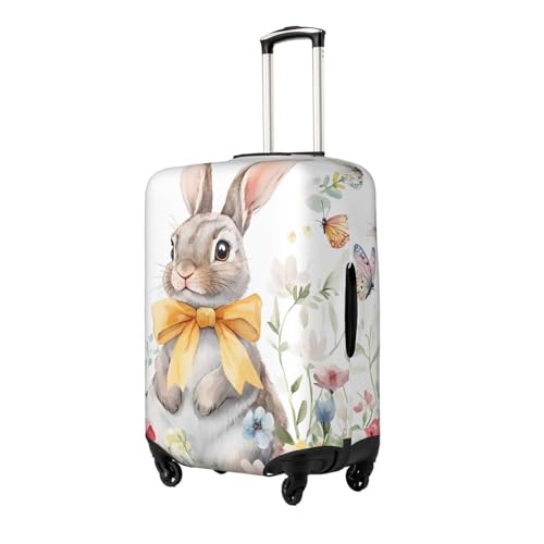 Easter Rabbit Luggage Cover for Suitcase Butterfly Bunny Elastic Suitcase Cover Protector Luggage Sleeve Anti Scratch Dust Fits 22-24 Inch2