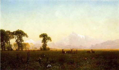 Peinture à l'huile de paysage célèbre d'Albert Bierstadt sur grande toile