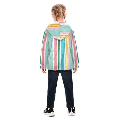 GuoChe Heerful Colors Interesting Stripes Toddler Sherpa Jacket4