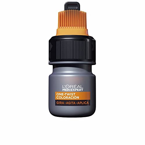 L'Oreal Paris Men Expert One Twist Tinte Semipermanente para Hombres, Disimula tus canas en 5 minutos, Resultado natural hasta 6 semanas, Tono 2, Color Negro, 1 Unidad (Paquete de 1)