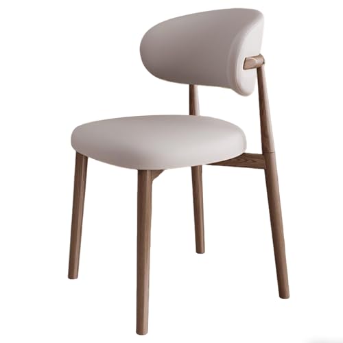 Beauenty Modern Dining Chair Kitchen Chairs with Curved Backrest Vanity Chair with High-Elastic Sponge Cushion for Rental House Dining Room Restaurant Living Room (Gray)