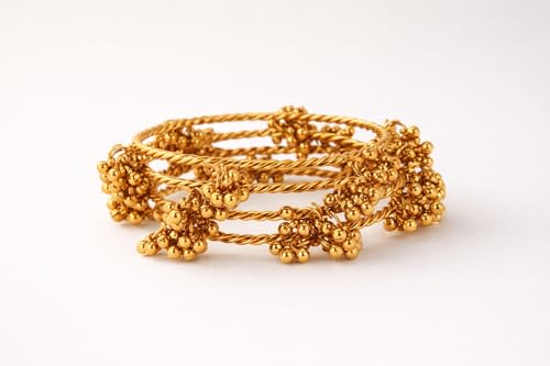 Image of Shining Diva Fashion 4 Pcs Kashmiri Ghungroo Bangles Set for Women | Trendy Stylish Traditional Jewellery