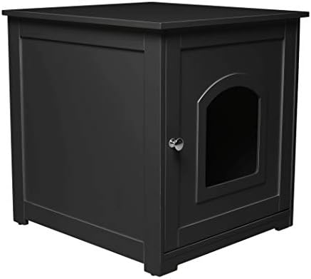 zoovilla Kitty Litter Loo – Hidden Litter Box Furniture, Black